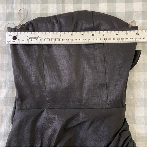 DAISY black dress strapless silky contemporary dark Academia luxury XS - Picture 13 of 16